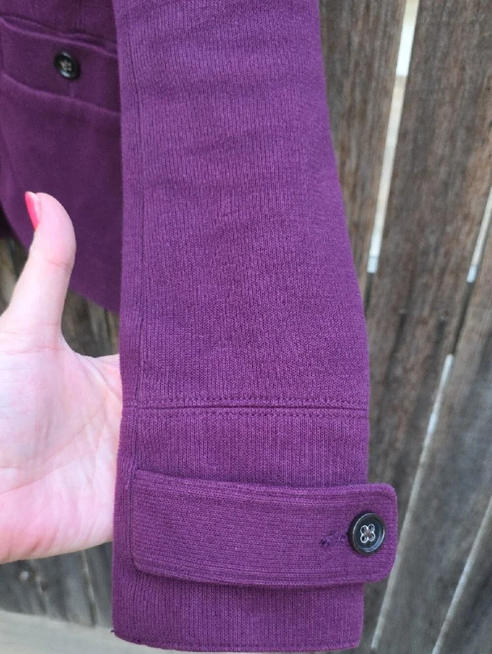 Free People Plum Purple Button Front Blazer Jacket Floral Lining